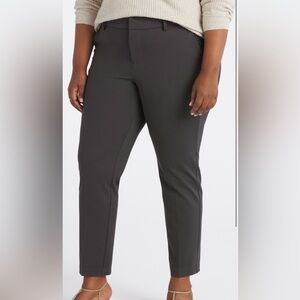 Liverpool Slim Ponte Ankle Pants in Charcoal